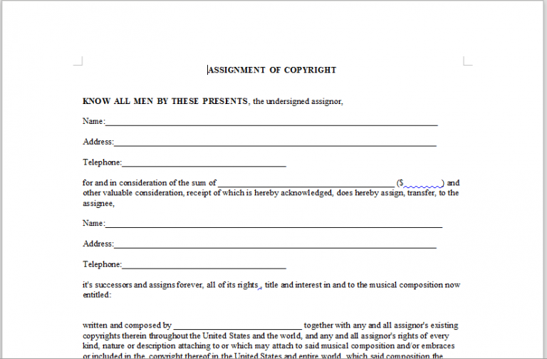 assignment of copyright cases