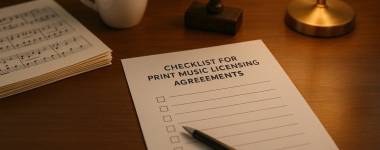 Checklist for Print Music Licensing Agreements